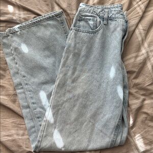 Forever 21 Light Gray Straight Leg Jeans
